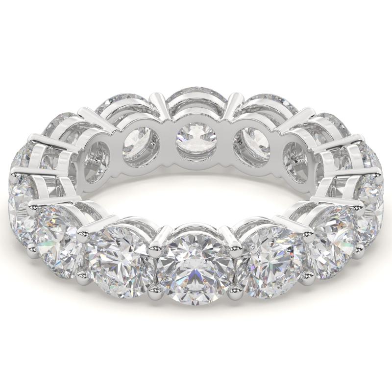 Round Diamond Shared-Prong Statement Eternity Ring