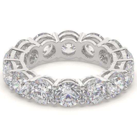 Round Diamond Shared-Prong Statement Eternity Ring