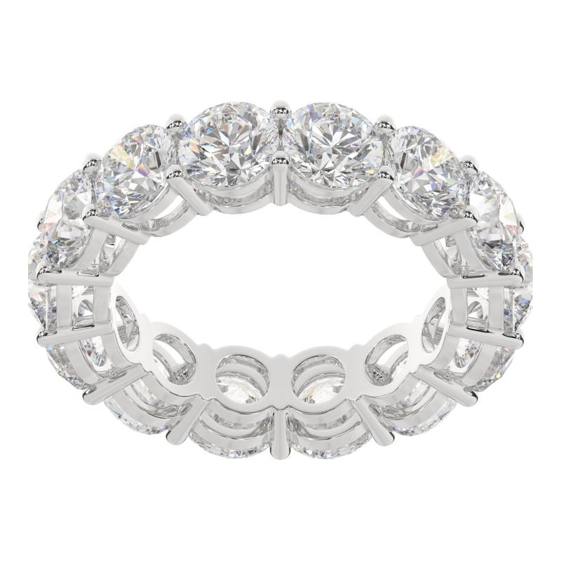 Round Diamond Shared-Prong Statement Eternity Ring