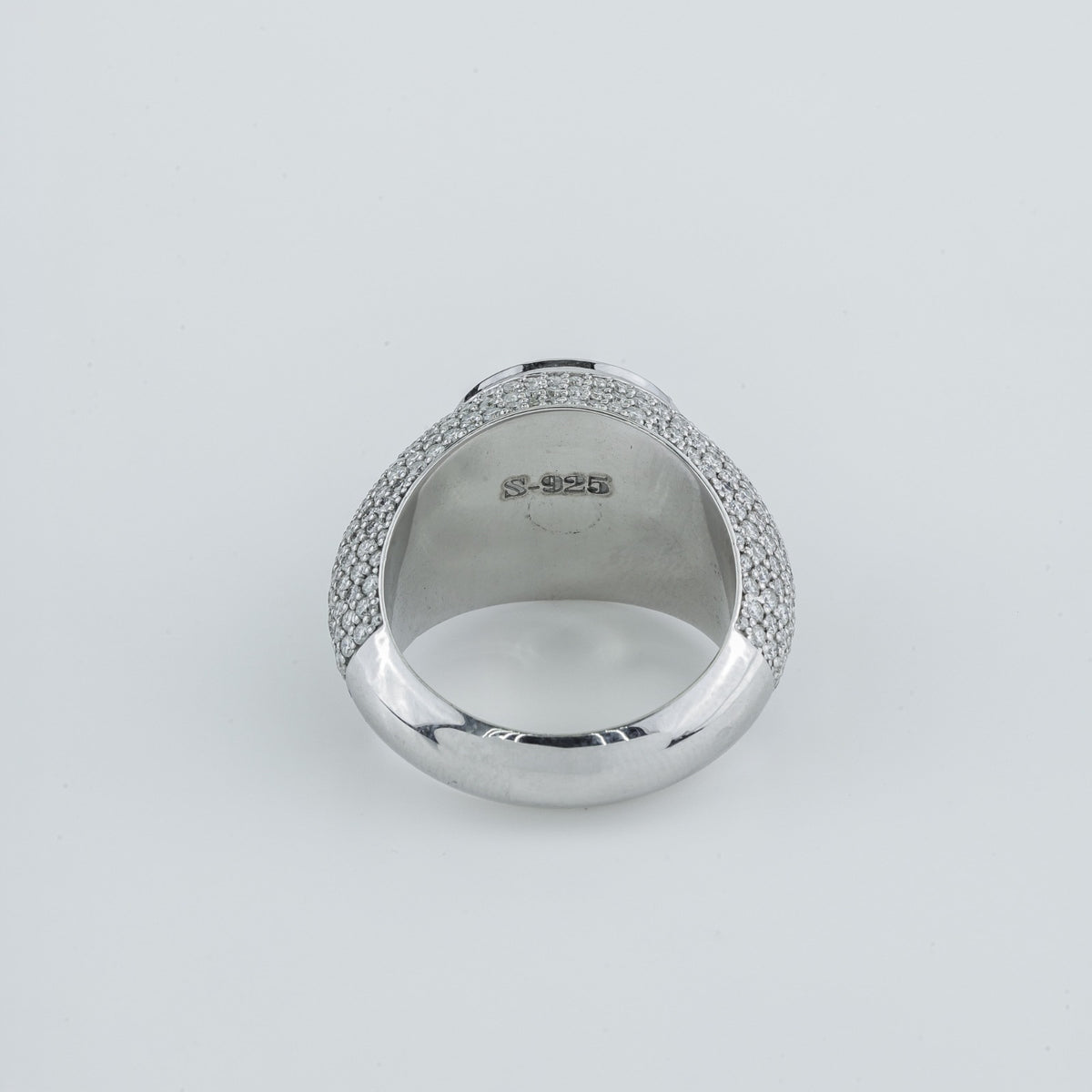 Men's Round Diamond Double Halo Pave Dome Ring
