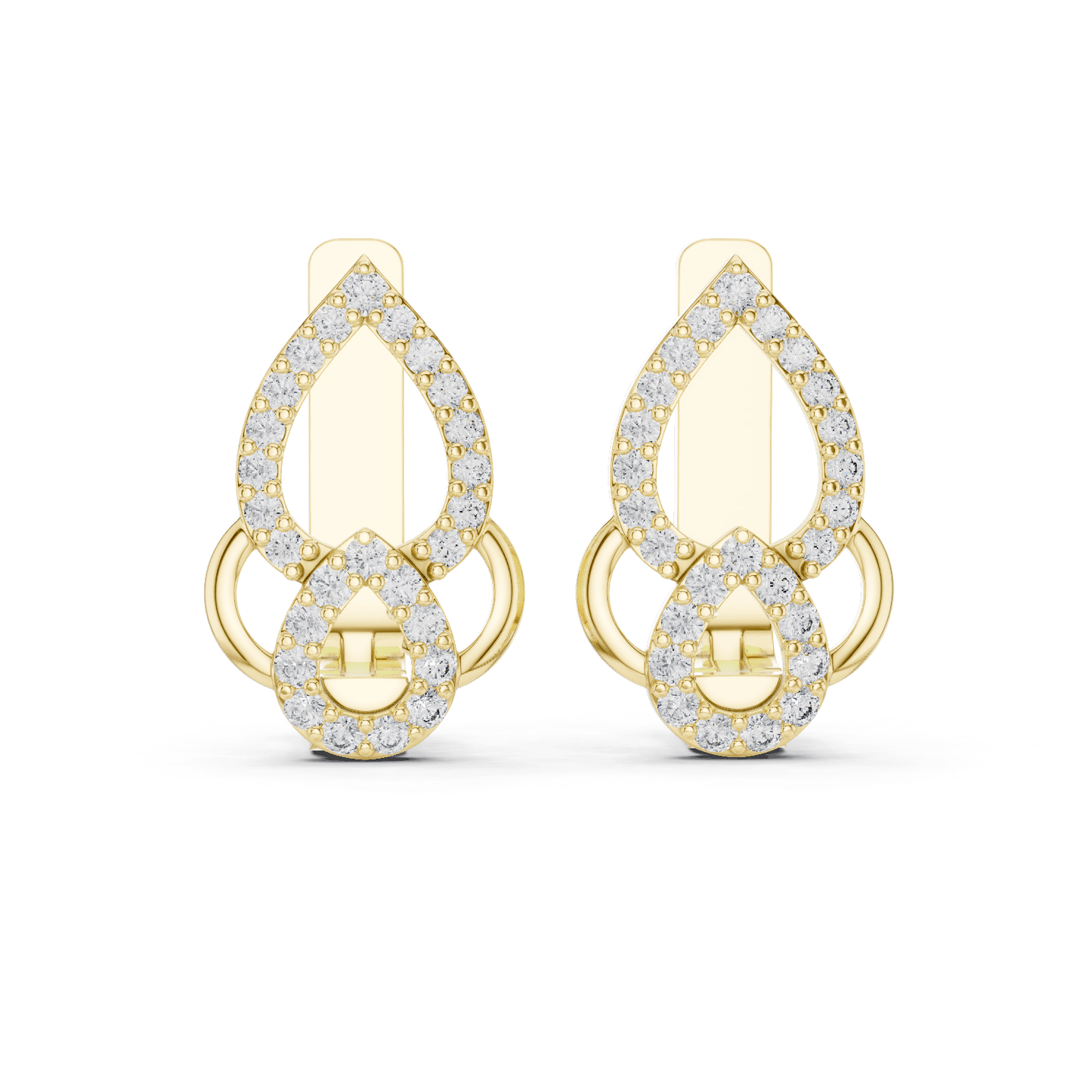 Aria Interlocking Teardrop Earrings