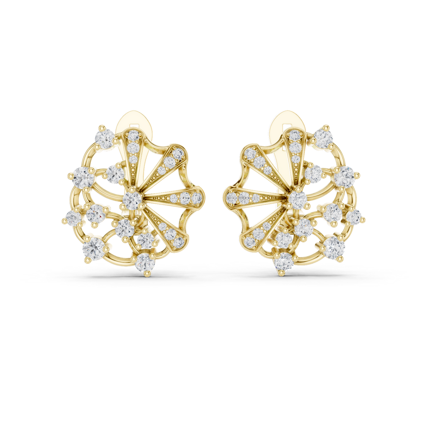 Versailles Sunburst Clip-On Studs